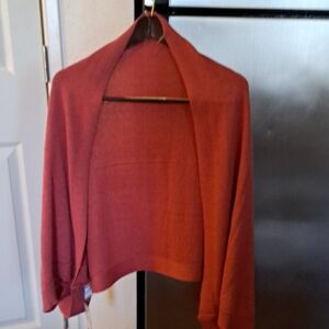 Nordstrom Brown Shrug Sweater Open Front Knit